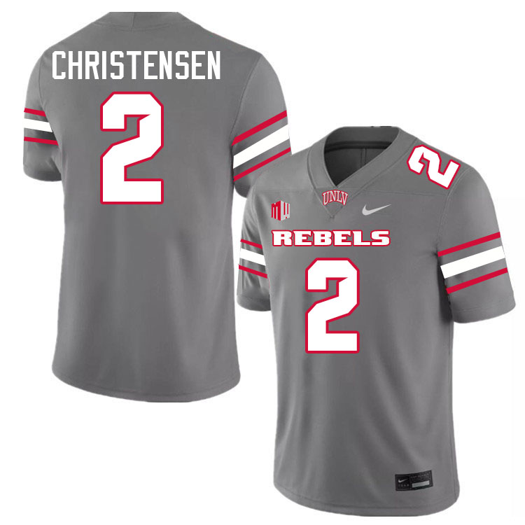 Logan Christensen UNLV Jersey,UNLV Rebels Football Uniforms,Jerseys,Gears-Grey